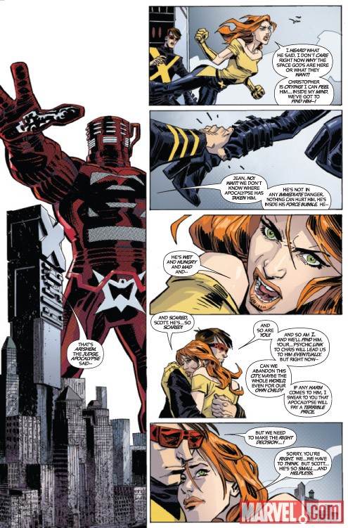 X-FACTOR FOREVER #4 preview art by Eric Nguyen and Dan Panosian