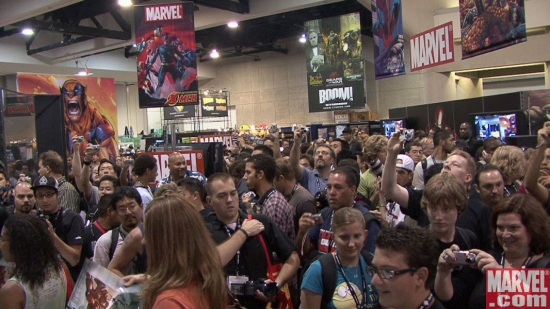 The Marvel booth