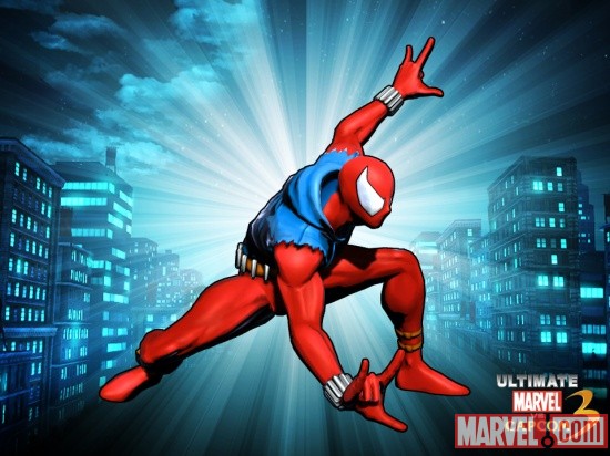 Alternate Spider-Man skin from the Evil Twin DLC pack for Ultimate Marvel vs. Capcom 3