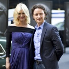 James McAvoy (Charles Xavier) and January Jones (Emma Frost) at the 'X-Men: First Class' red carpet event in NYC