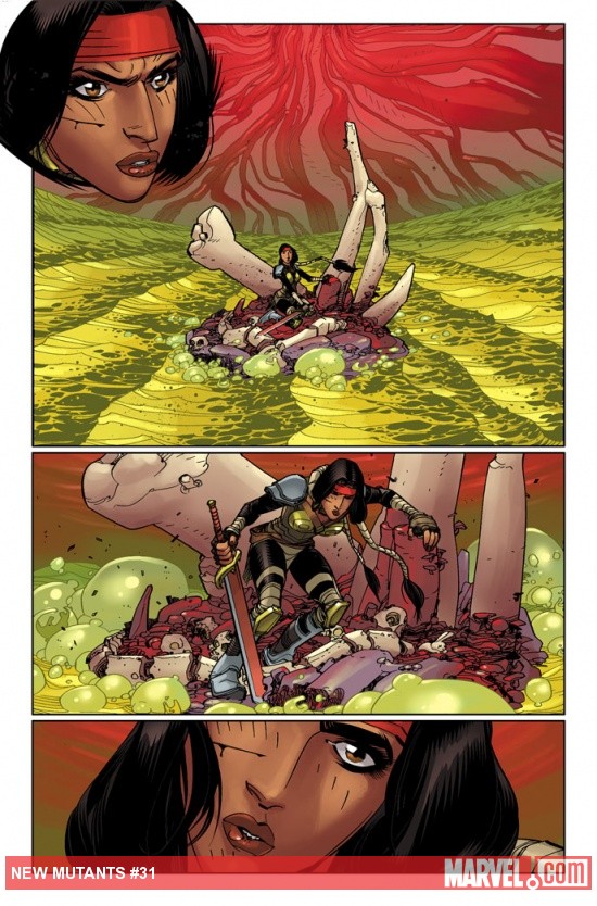 New Mutants (2009) #31 preview art by David Lafuente