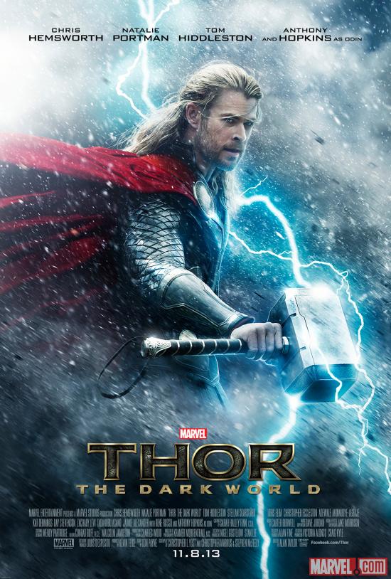 Chris Hemsworth stars as Thor in the first poster for Marvel's Thor: The Dark World