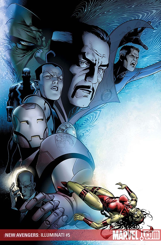 New Avengers: Illuminati #5 cover by Jim Cheung