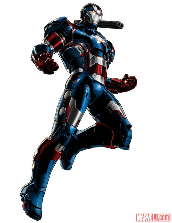 War Machine (Iron Patriot alternate costume) character model from Marvel: Avengers Alliance