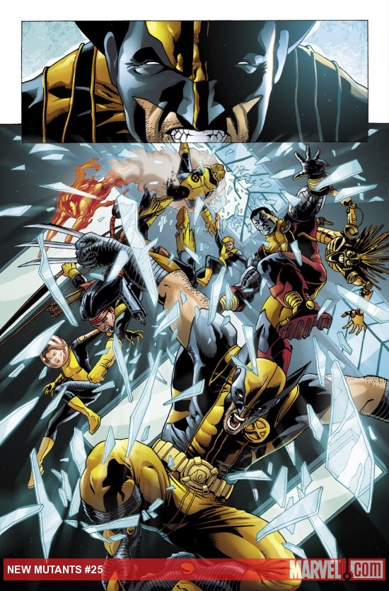 New Mutants (2009) #25 preview art by Leandro Fernandez