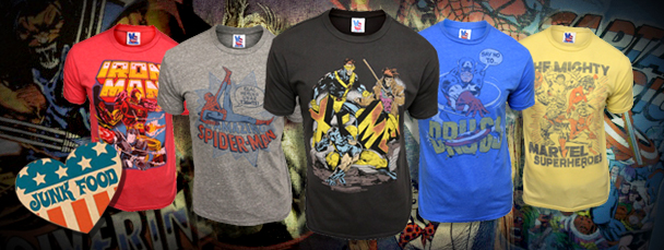 Junk Food Clothing: Marvel Super Hero Tees