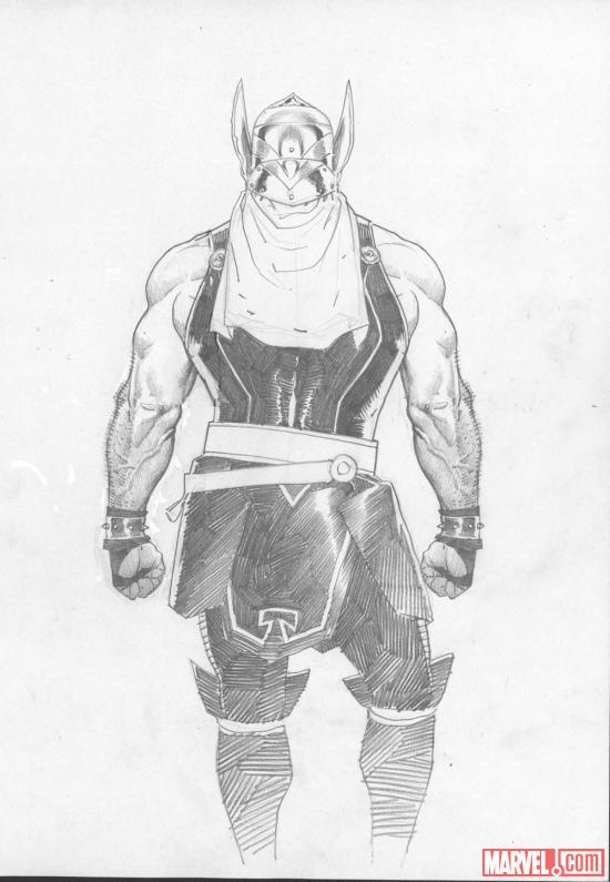 Thor: God of Thunder sketch by Esad Ribic