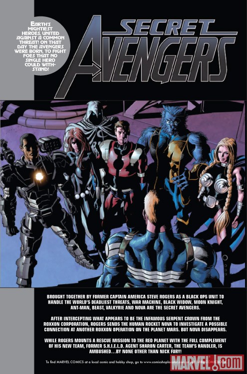 SECRET AVENGERS #2 recap page