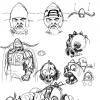 Rro and Emperor of Mars sketch by Valerio Schiti