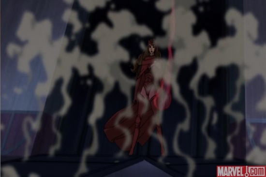 The Scarlet Witch is ready for action