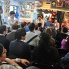 Tom Brevoort, Nick Lowe, Mark Paniccia, Axel Alonso, and C.B. Cebulski with fans at Midtown Comics' Meet the Publishers
