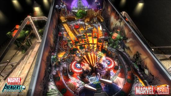 Screenshot from the Marvel Pinball: Avengers Chronicles Fear Itself table