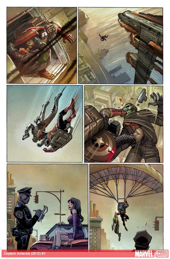 Captain America (2012) #1 preview art by John Romita Jr., Klaus Janson & Dean White