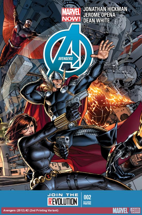 cover from Avengers (2012) #2 (2ND PRINTING VARIANT)