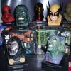 Alex Ross Spider-Man, Hulk, Iron Man, Wolverine, Thing, Dr Doom and Green Goblin Head Busts