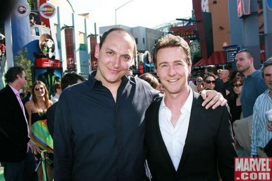 Director Louis Leterrier and Edward Norton