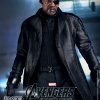 Nick Fury Sixth Scale Figure holding pistol (by Hot Toys)