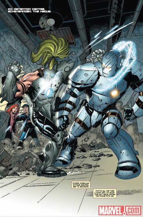 IRON MAN VS. WHIPLASH #3 Art by Philippe Briones