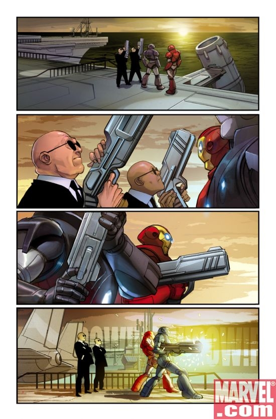 ULTIMATE IRON MAN II #1 Interior Art by Pasqual Ferry