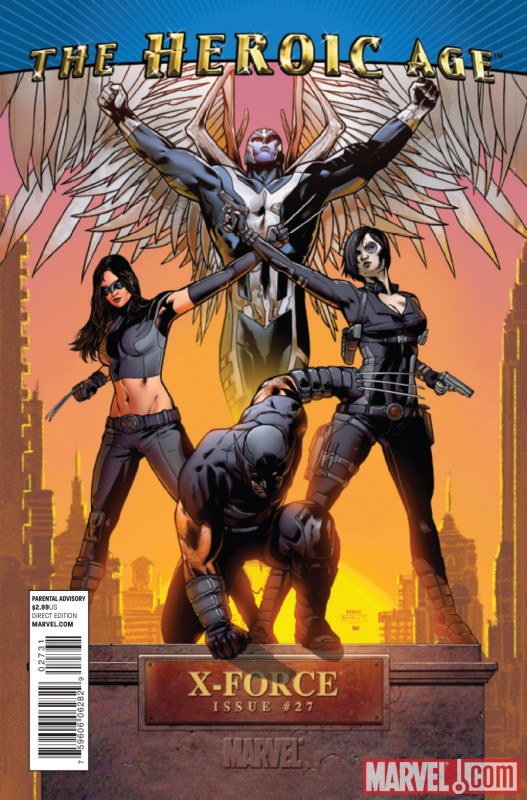 X-FORCE #27 Heroic Age variant cover art by Clay Mann