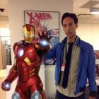 Community star Danny Pudi with Iron Man, taken with Walmart's Super Hero Augmented Reality App