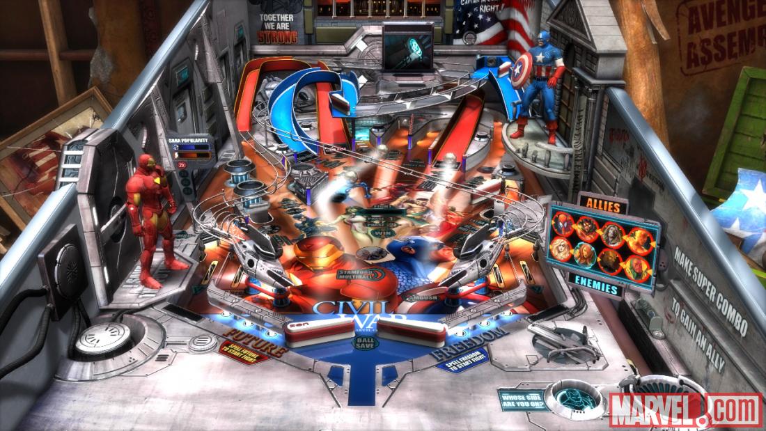 The Marvel Pinball: Civil War table