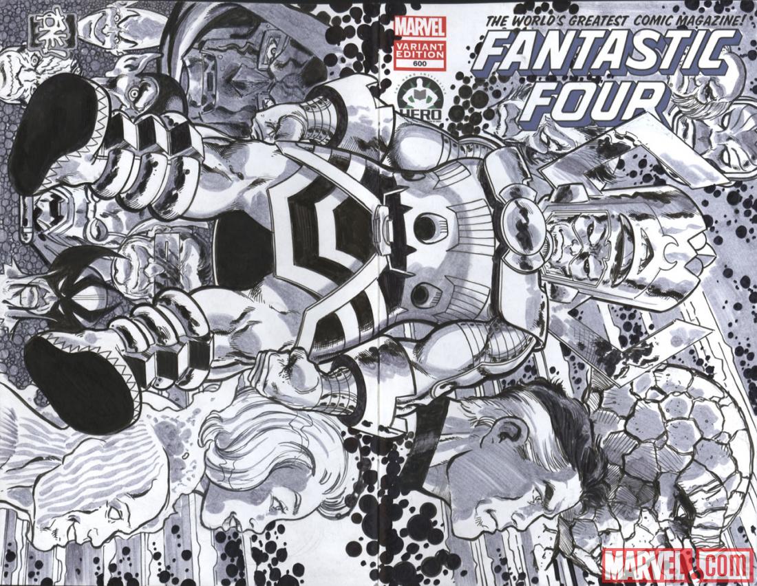 Fantastic Four #600 Hero Initiative variant cover by Tone Rodriguez (II)