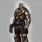 A concept design for Cable in the Deadpool video game