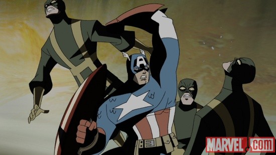 Captain America vs. HYDRA Agents from The Avengers: Earth's Mightiest Heroes!
