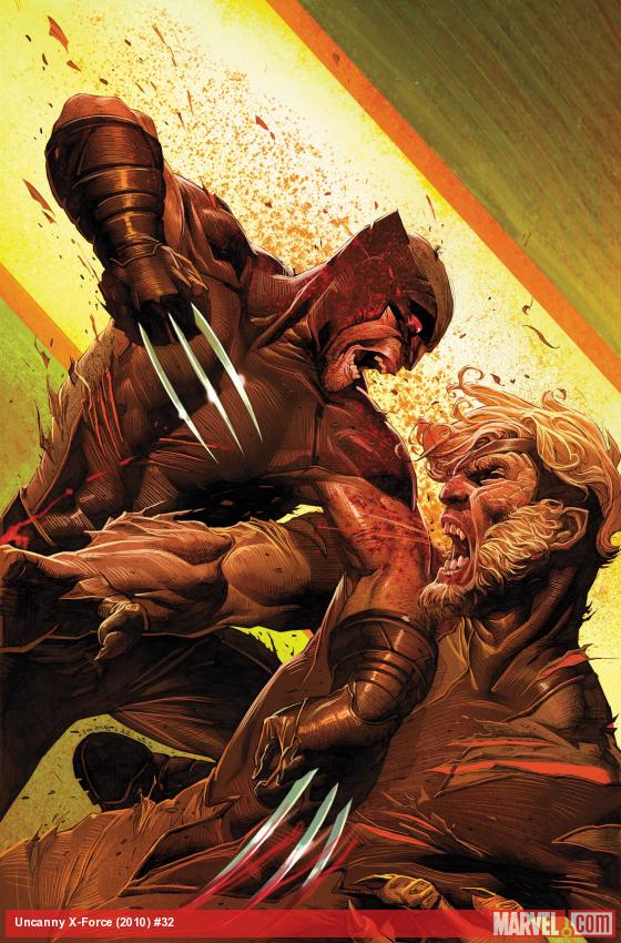 Uncanny X-Force #32 cover by Jerome Opena