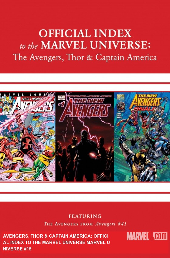 Avengers, Thor & Captain America: Official Index to the Marvel Universe (2010) #15