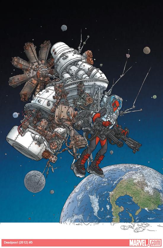 Deadpool (2012) #5 cover by Geof Darrow