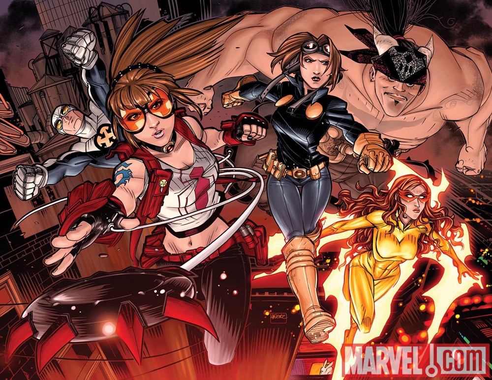 Image Featuring Spider-Girl (Anya Corazon), Firestar, Gravity