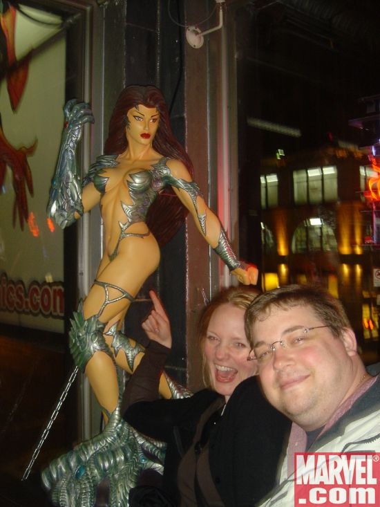 Marvel's Shannon and C.B. enjoy the decor