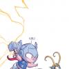 Thor: God of Thunder #1 Baby Variant cover by Skottie Young