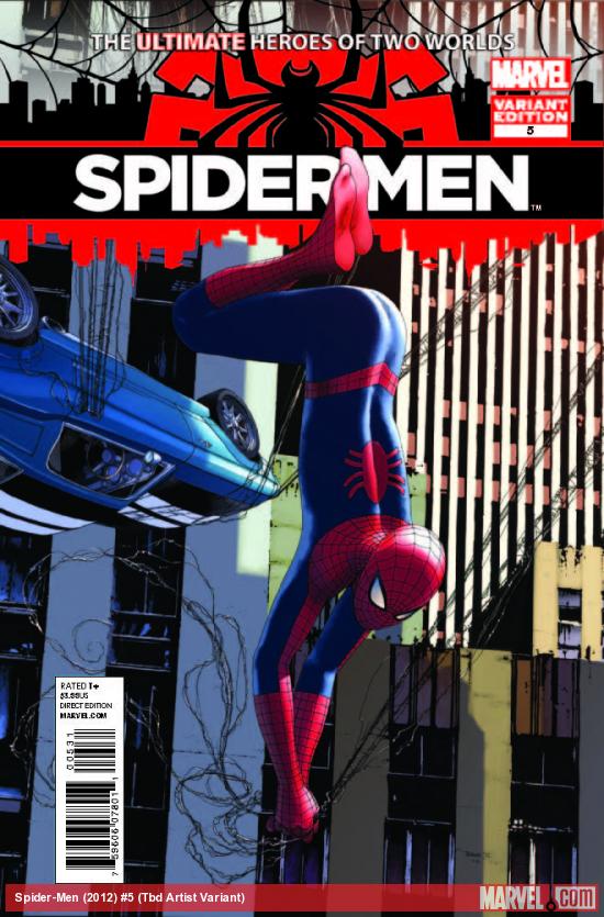 SPIDER-MEN 5 CHAREST VARIANT (1 FOR 30, WITH DIGITAL CODE)