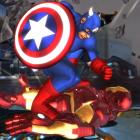 Screenshot of Captain America vs. Iron Man in Marvel Avengers: Battle for Earth