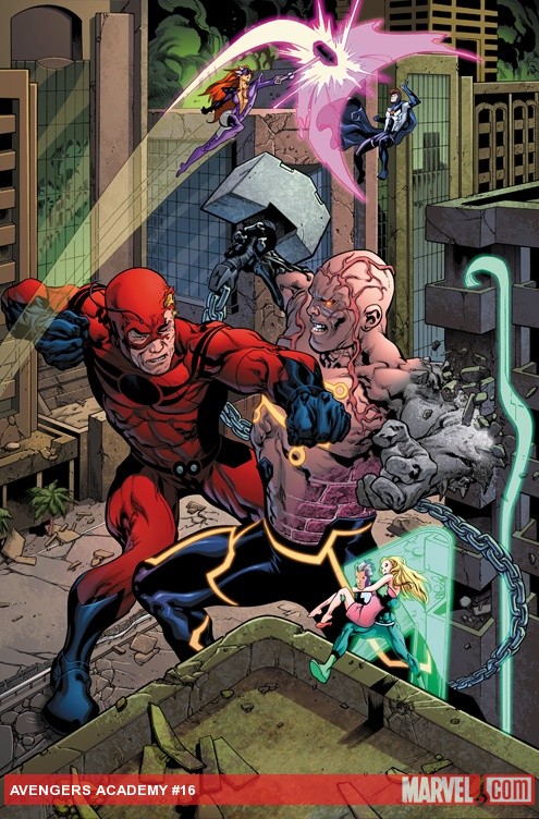 Avengers Academy #16 preview art by Tom Raney