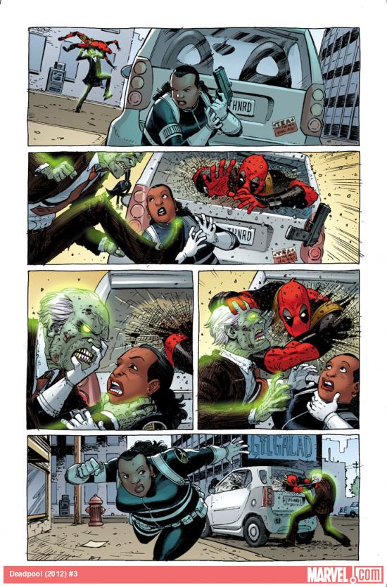 Deadpool (2012) #3 preview art by Tony Moore