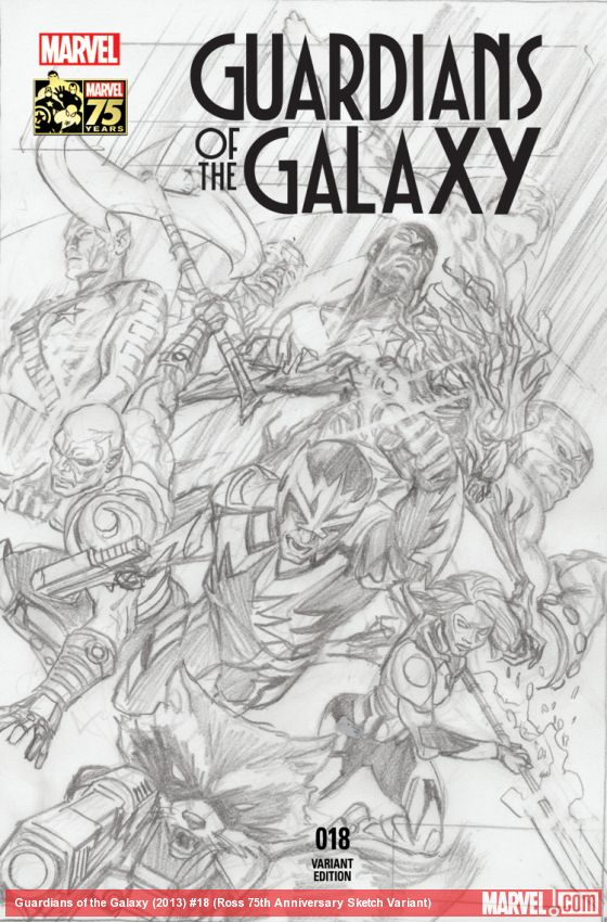 Guardians of the Galaxy (2013) #18 (Ross 75th Anniversary Sketch Variant)