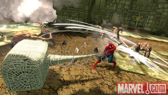 Screenshot of Spider-Man from Spider-Man: Shattered Dimensions