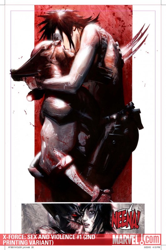X-Force: Sex and Violence (2010) #1 (2ND PRINTING VARIANT)