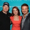 Kevin Feige, Scarlett Johansson and Jeremy Renner at D23 2011