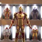 Marvel's Iron Man 3 Hall of Armor display at Toys R Us