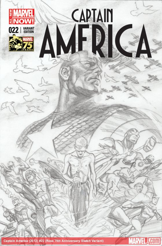 Captain America (2012) #22 (Ross 75th Anniversary Sketch Variant)
