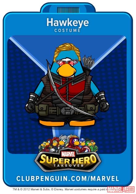 Hawkeye suit from Club Penguin