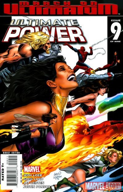 Image Featuring Hyperion (Earth-712), Arcana, Zarda, Iron Man (Ultimate), Scarlet Witch (Ultimate), Wasp (Ultimate), Spider-Man (Ultimate), Thor (Ultimate)