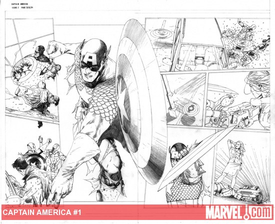 Captain America (2011) #1 preview art by Steve McNiven