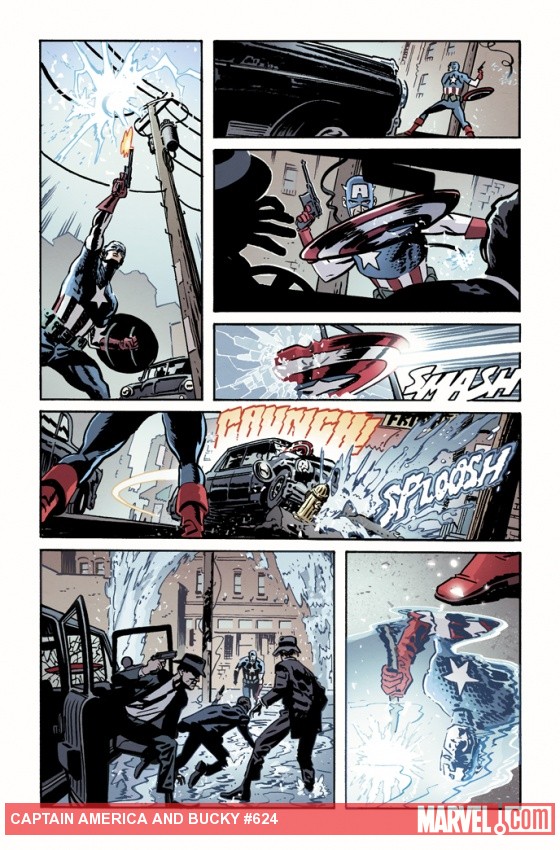 Captain America & Bucky #624 preview art by Chris Samnee