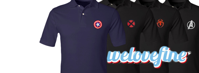 Marvel Polo Shirts Available from Mighty Fine
